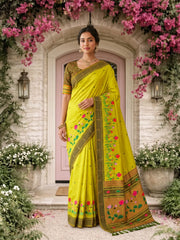 Designer Lotus Weaving Pichwai Paithani Saree