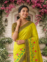 Designer Lotus Weaving Pichwai Paithani Saree