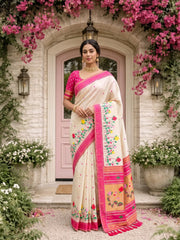 Designer Lotus Weaving Pichwai Paithani Saree