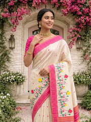 Designer Lotus Weaving Pichwai Paithani Saree