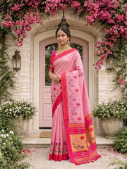 Designer Lotus Weaving Pichwai Paithani Saree