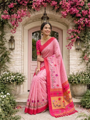 Designer Lotus Weaving Pichwai Paithani Saree