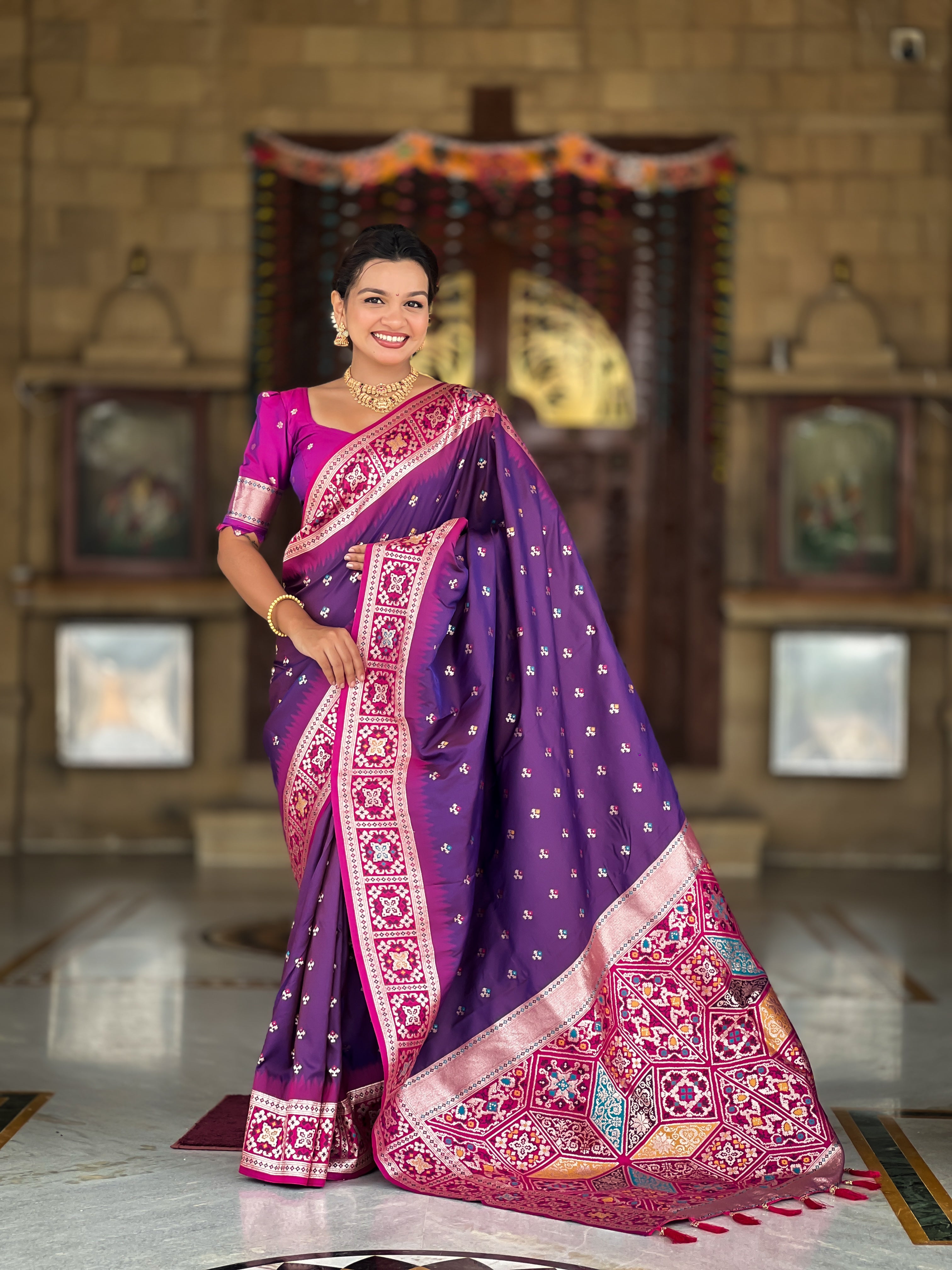 Soft Silk Banarasi Meenakari Rich Pallu Saree