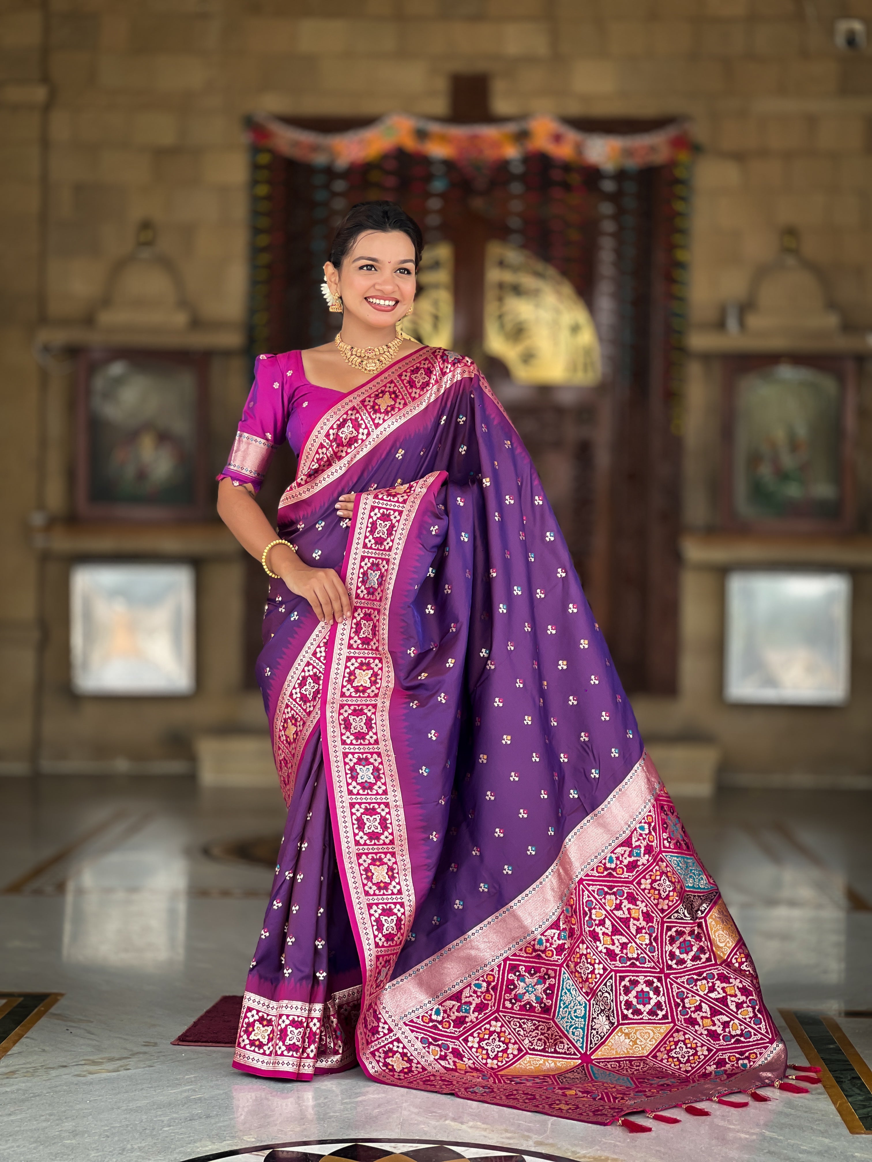 Soft Silk Banarasi Meenakari Rich Pallu Saree
