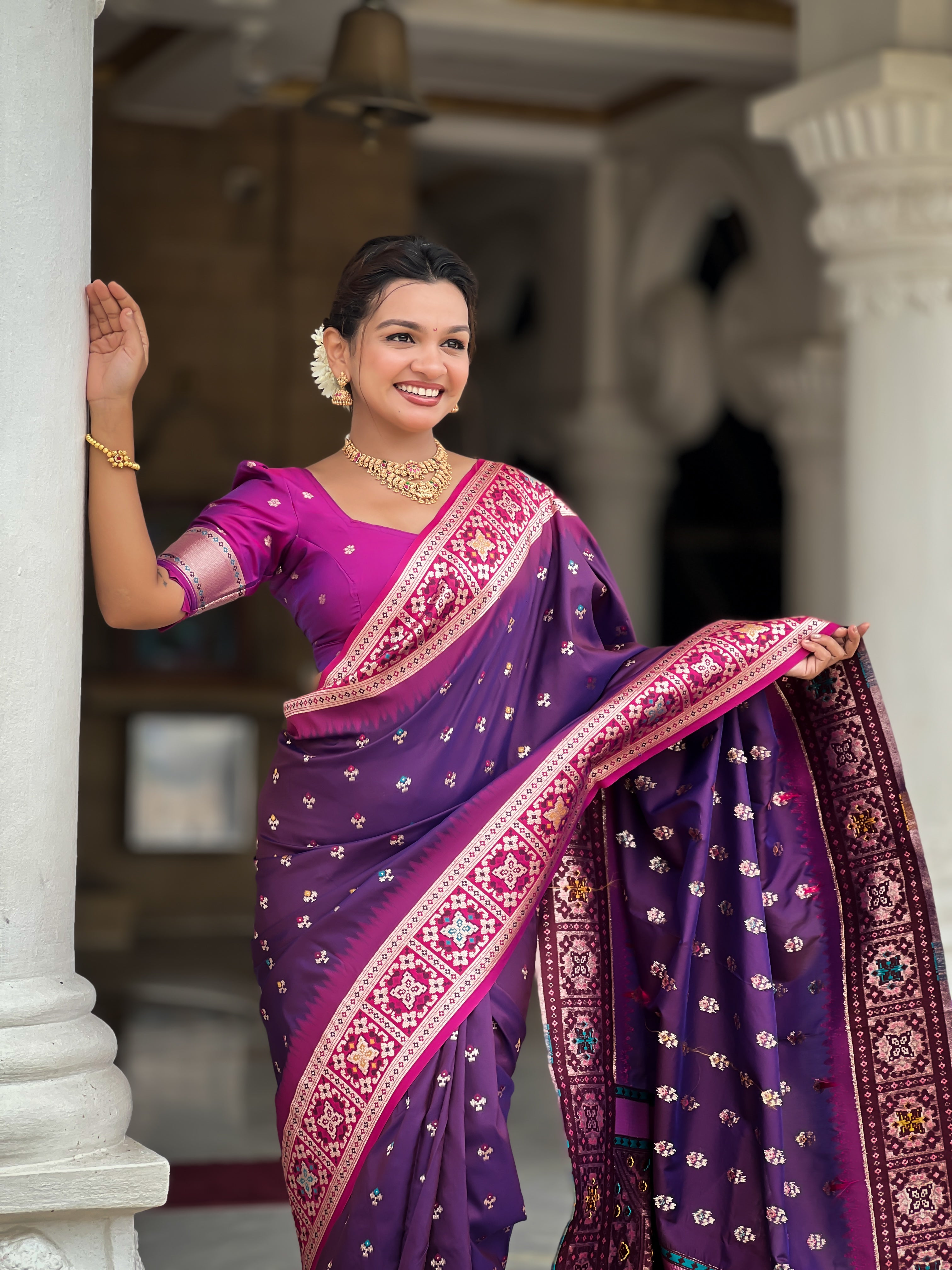 Soft Silk Banarasi Meenakari Rich Pallu Saree
