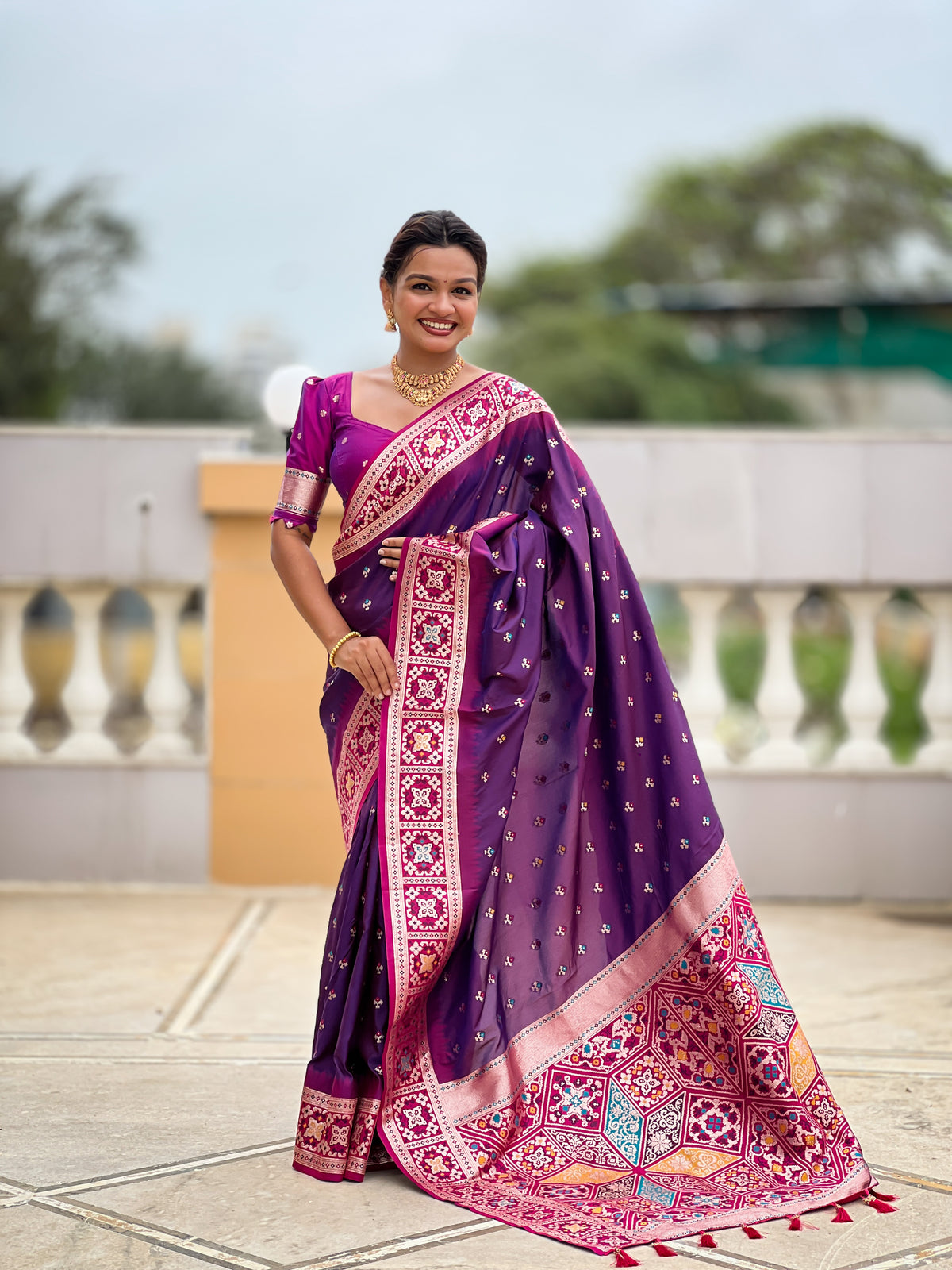 Soft Silk Banarasi Meenakari Rich Pallu Saree