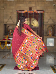 Soft Silk Meenakari Rajhans Lotus Pallu Saree