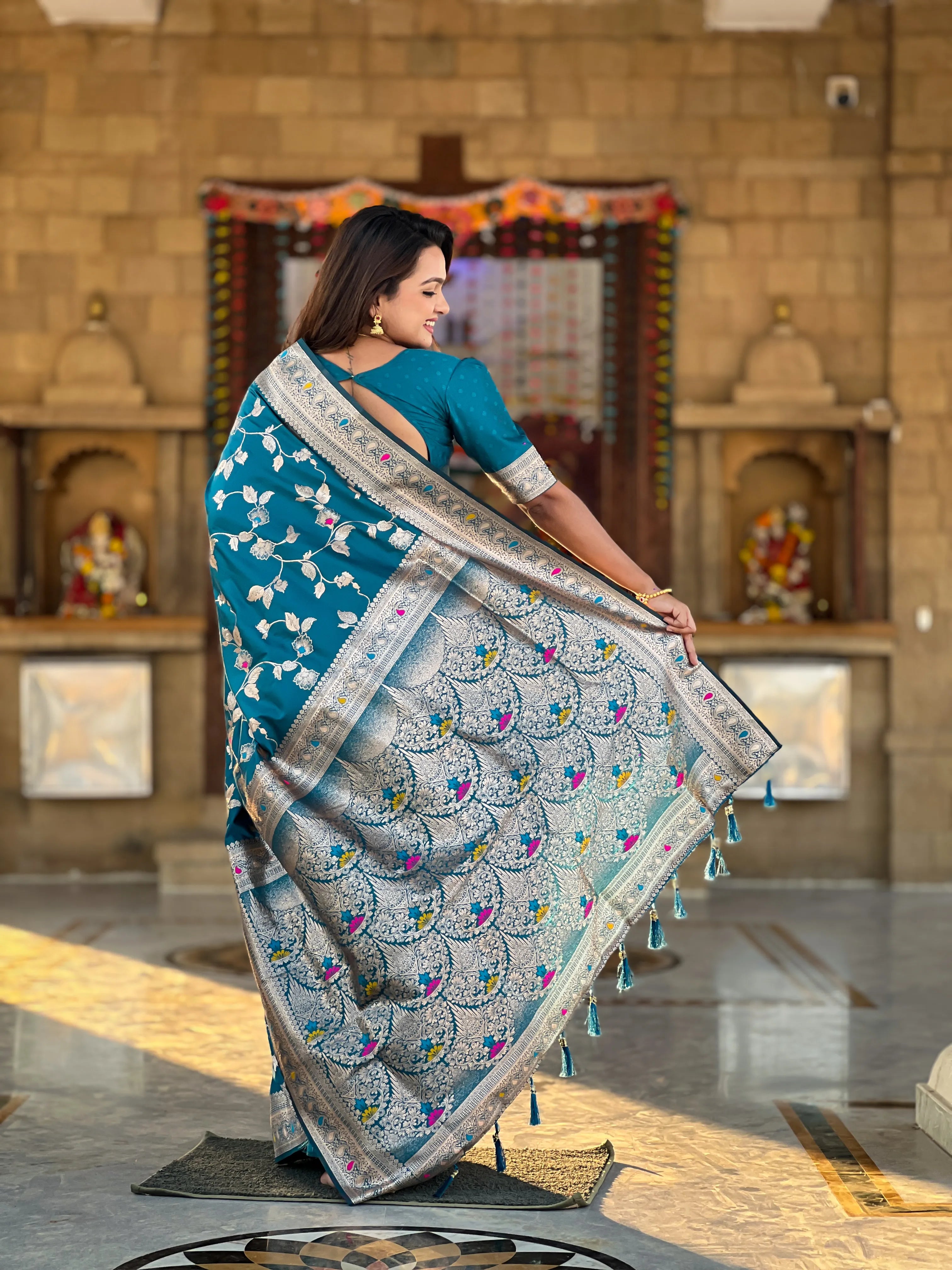 Pure Banarasi Silk Zari Woven Saree