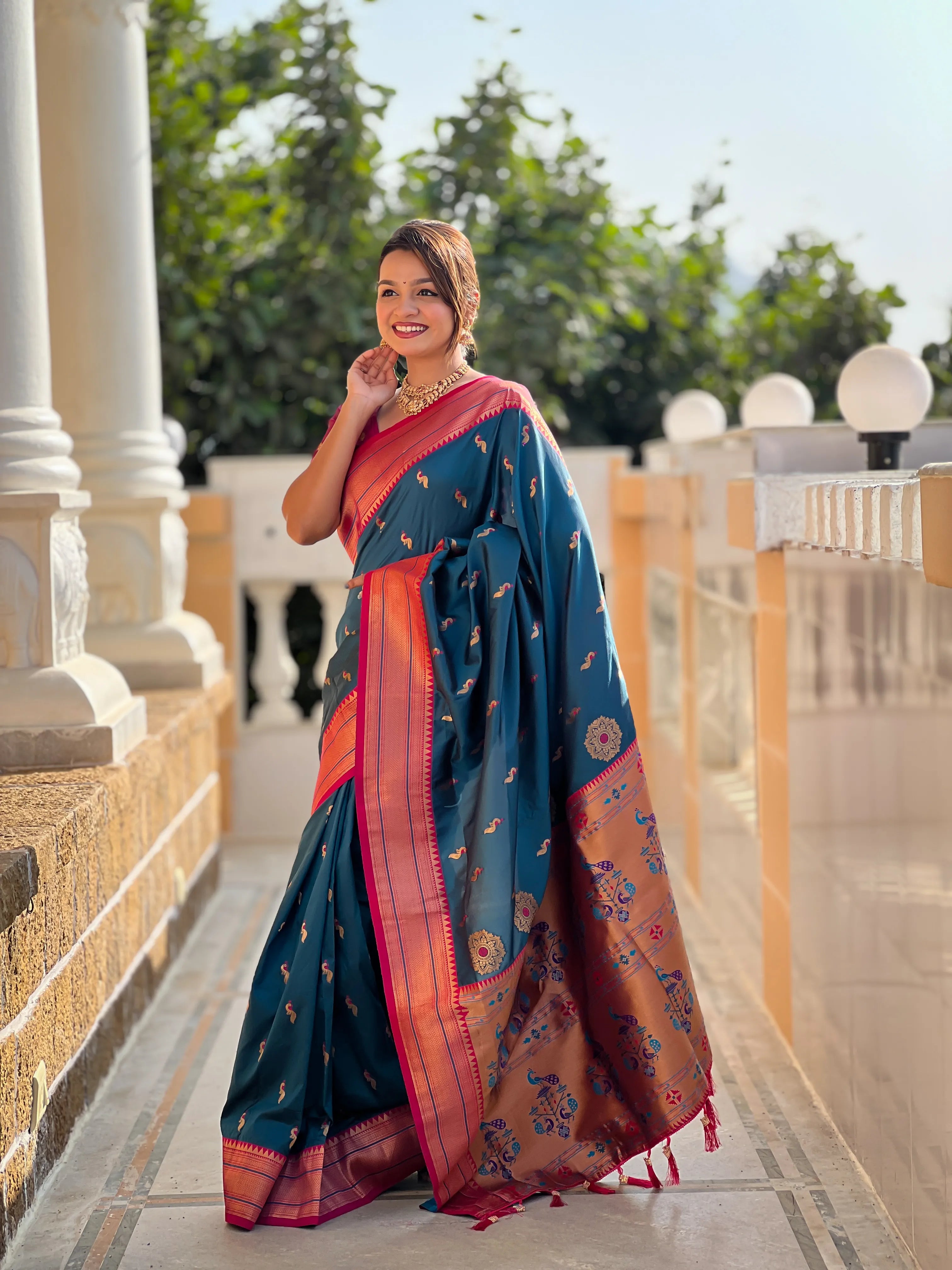 Peacock Paithani Soft Silk Saree