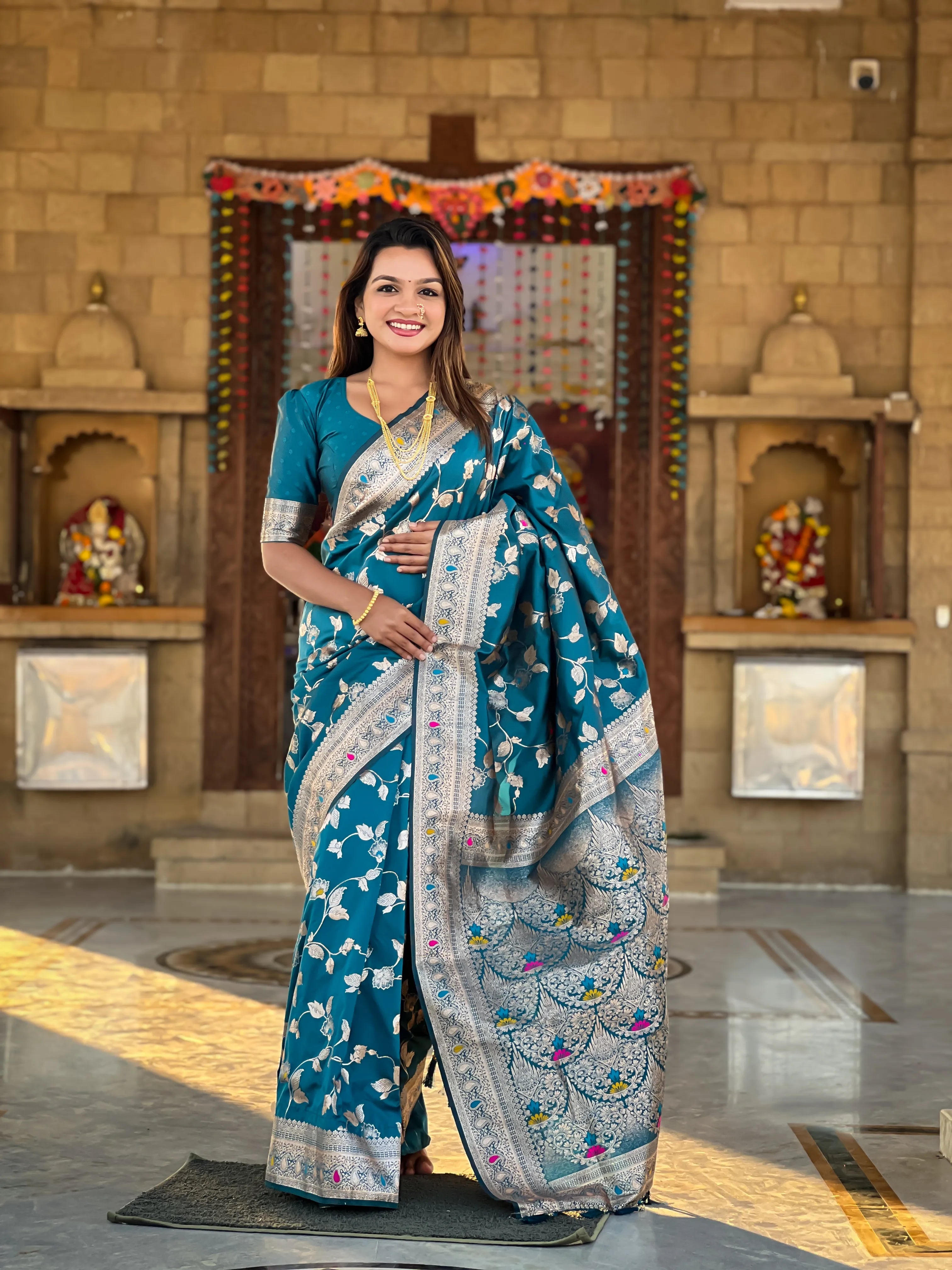 Pure Banarasi Silk Zari Woven Saree