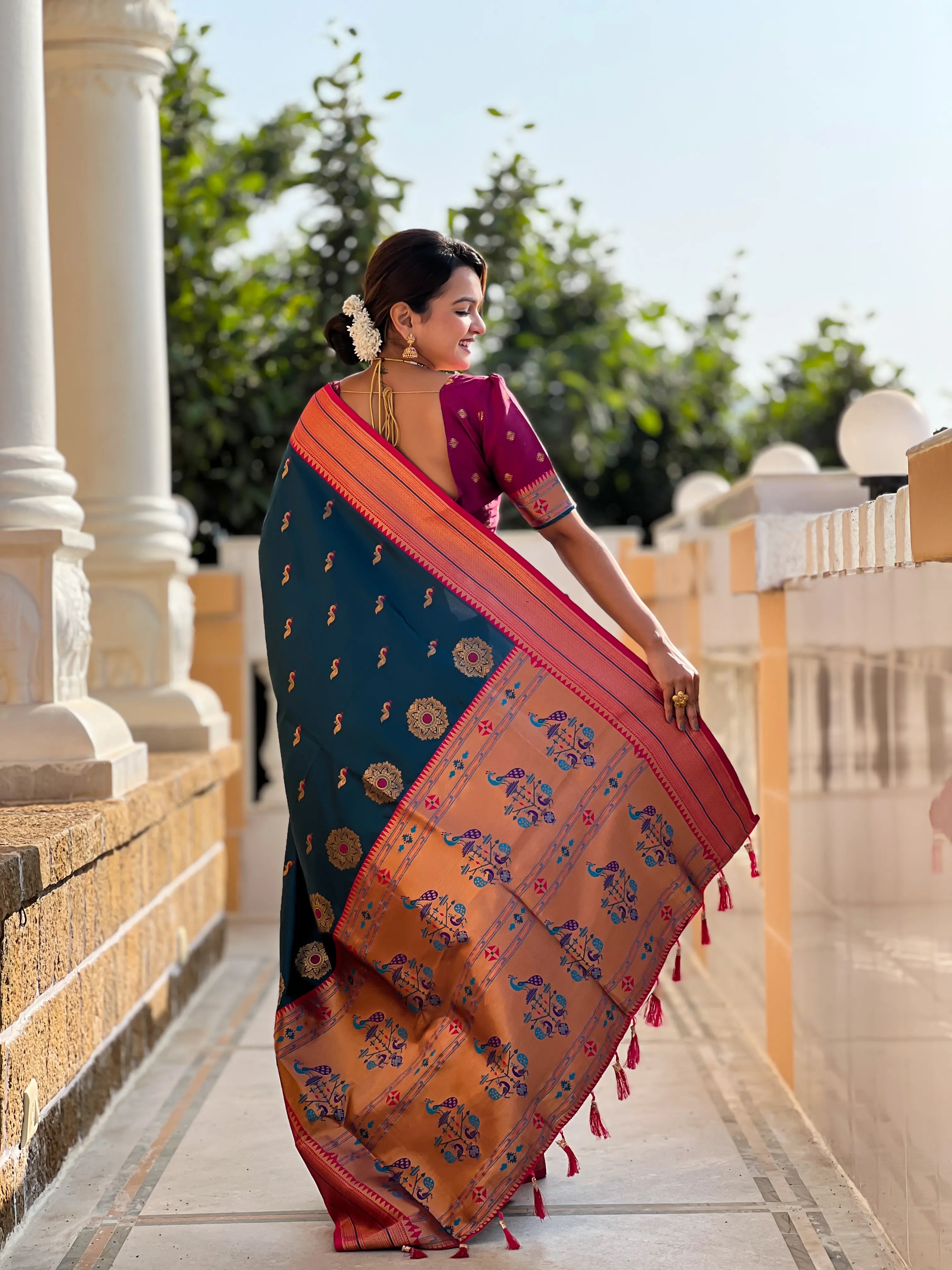Peacock Paithani Soft Silk Saree