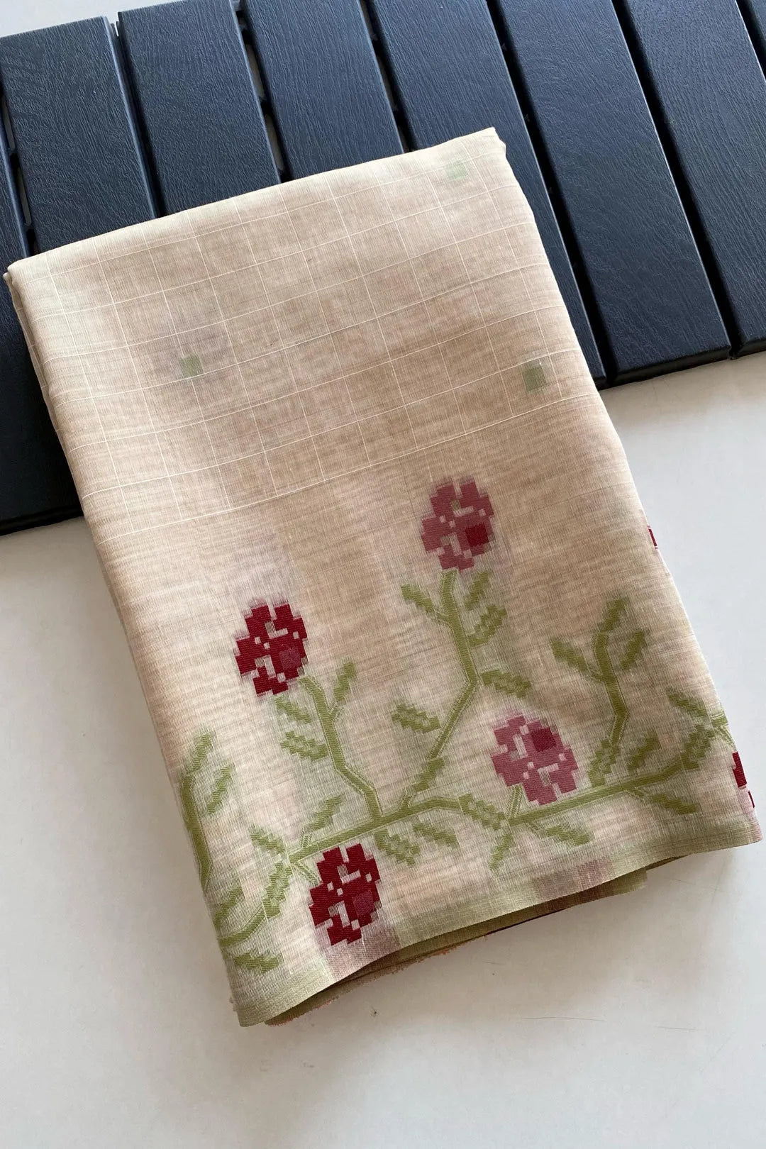 Soft Traditional Jamdani Muga Cotton Saree