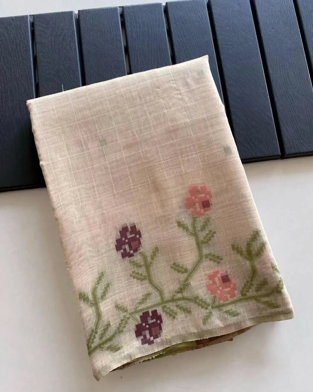 Soft Traditional Jamdani Muga Cotton Saree