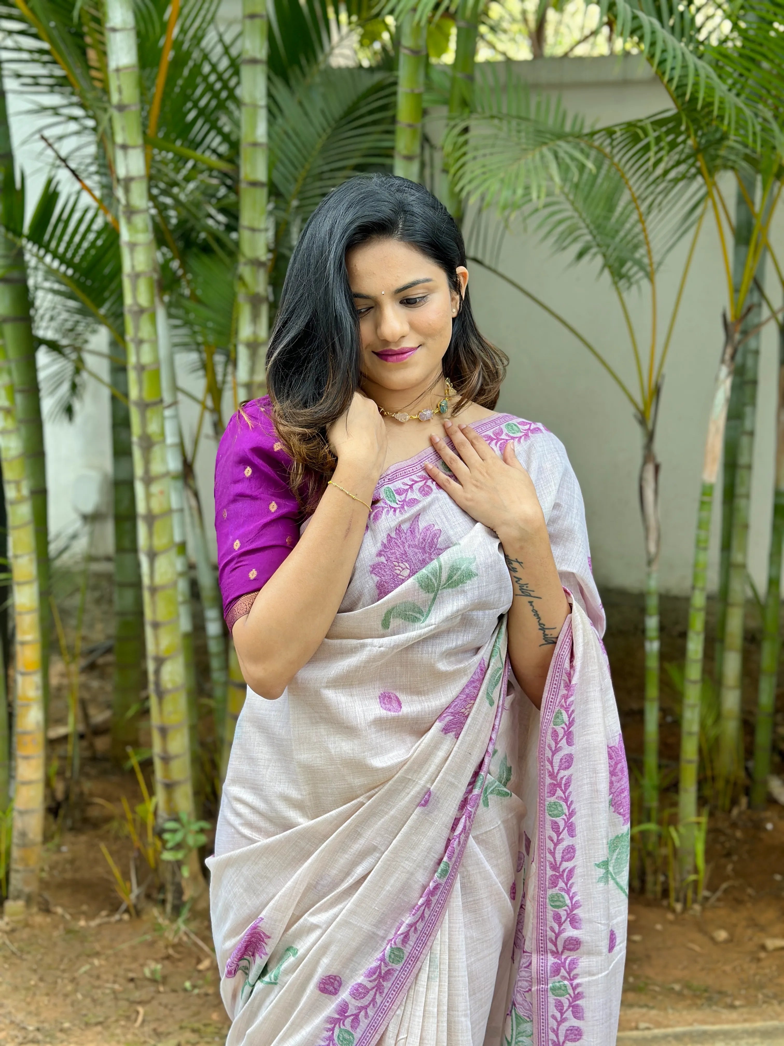 Soft Muga Cotton Classic Jamdani Saree