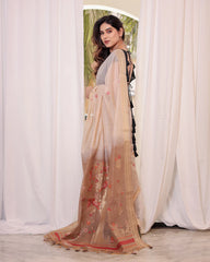 Premium Soft Muga Cotton Colorful Resham Weaving Saree