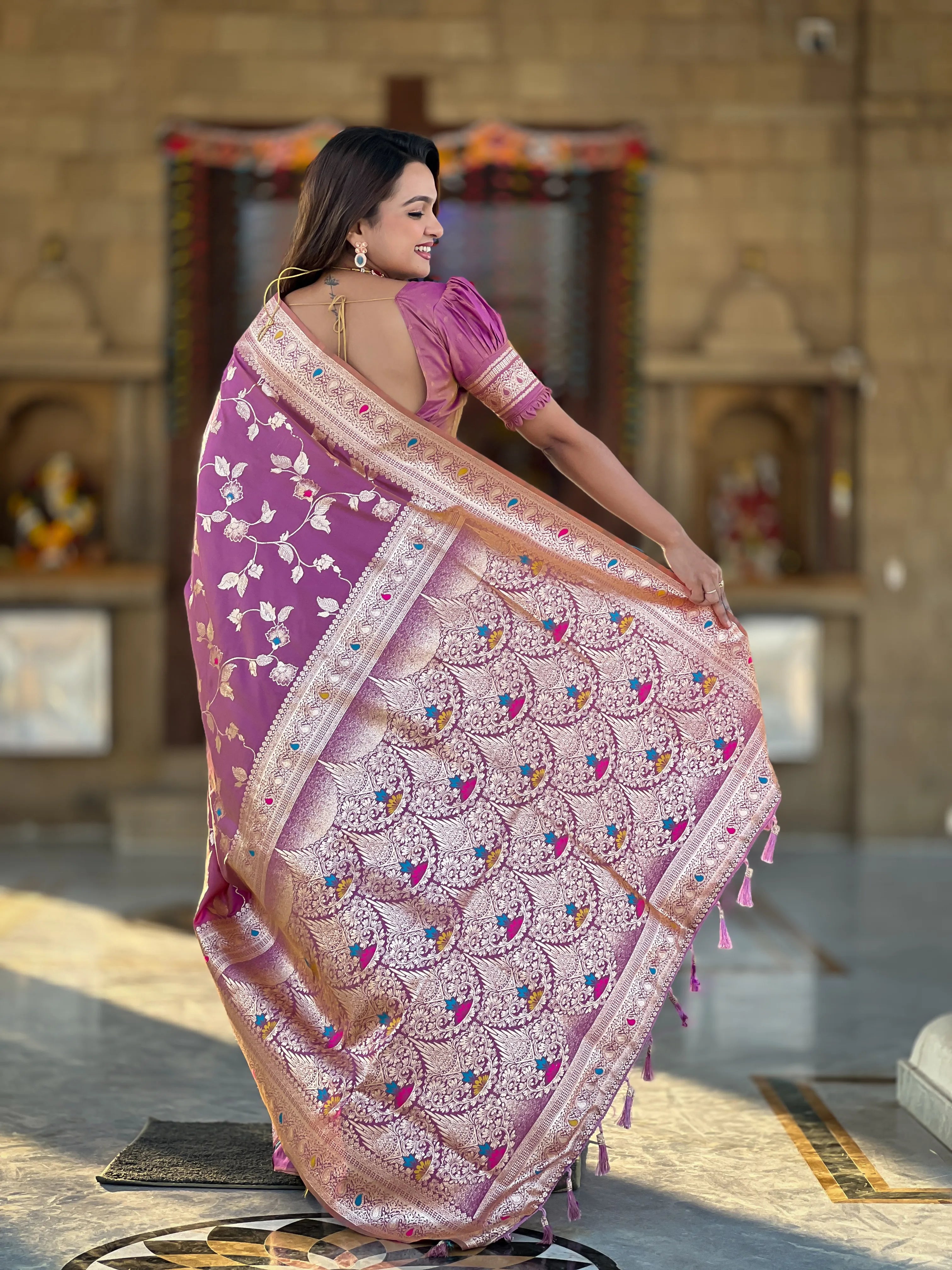 Pure Banarasi Silk Zari Woven Saree