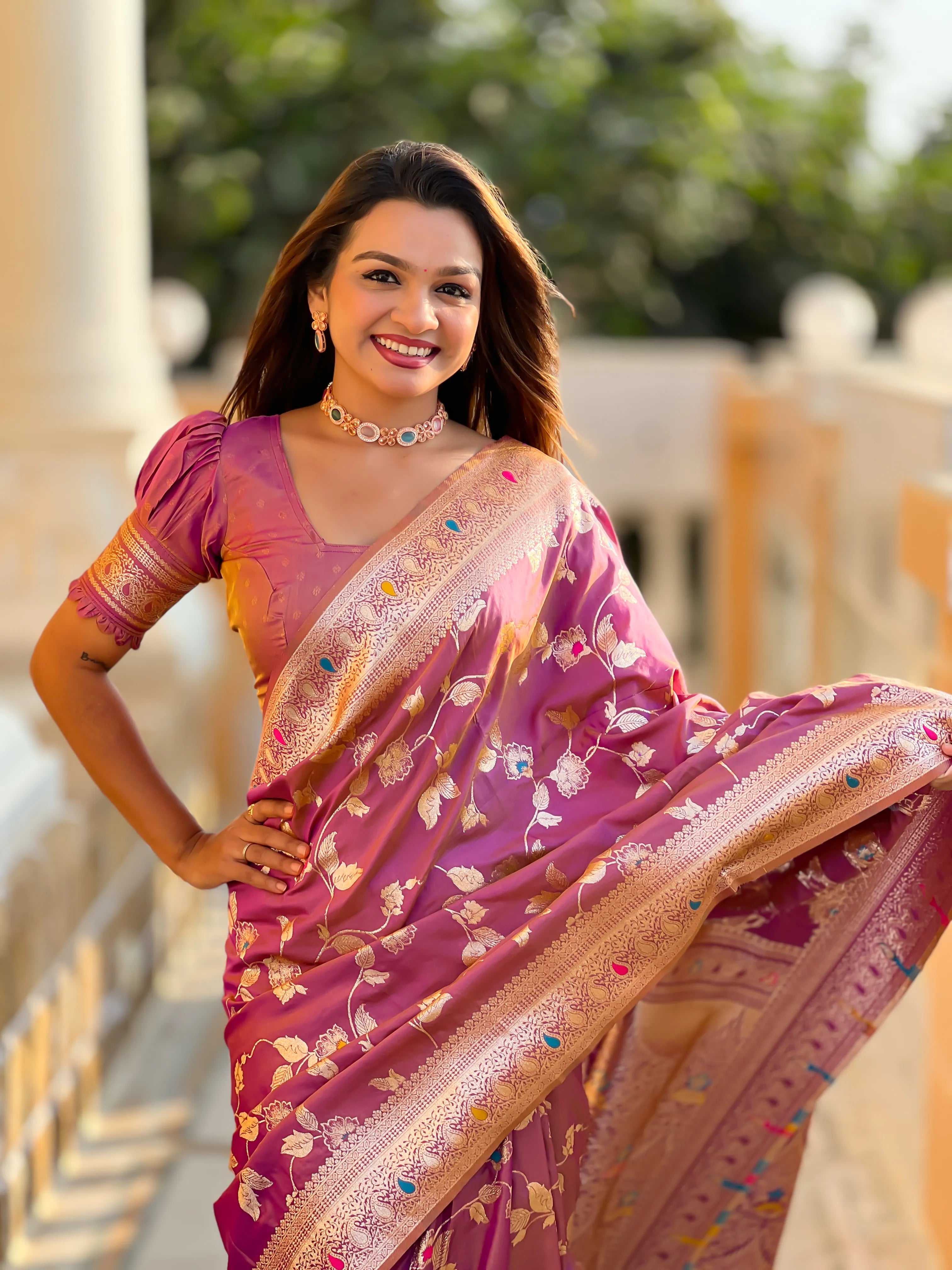 Pure Banarasi Silk Zari Woven Saree