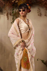 Premium Muga Cotton Resham Floral Pallu Saree