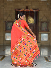 Soft Silk Meenakari Rajhans Lotus Pallu Saree