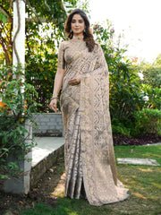 Latest Bandhani Organza Patola Saree
