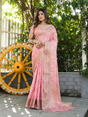 Latest Bandhani Organza Patola Saree