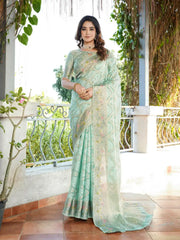 Latest Bandhani Organza Patola Saree