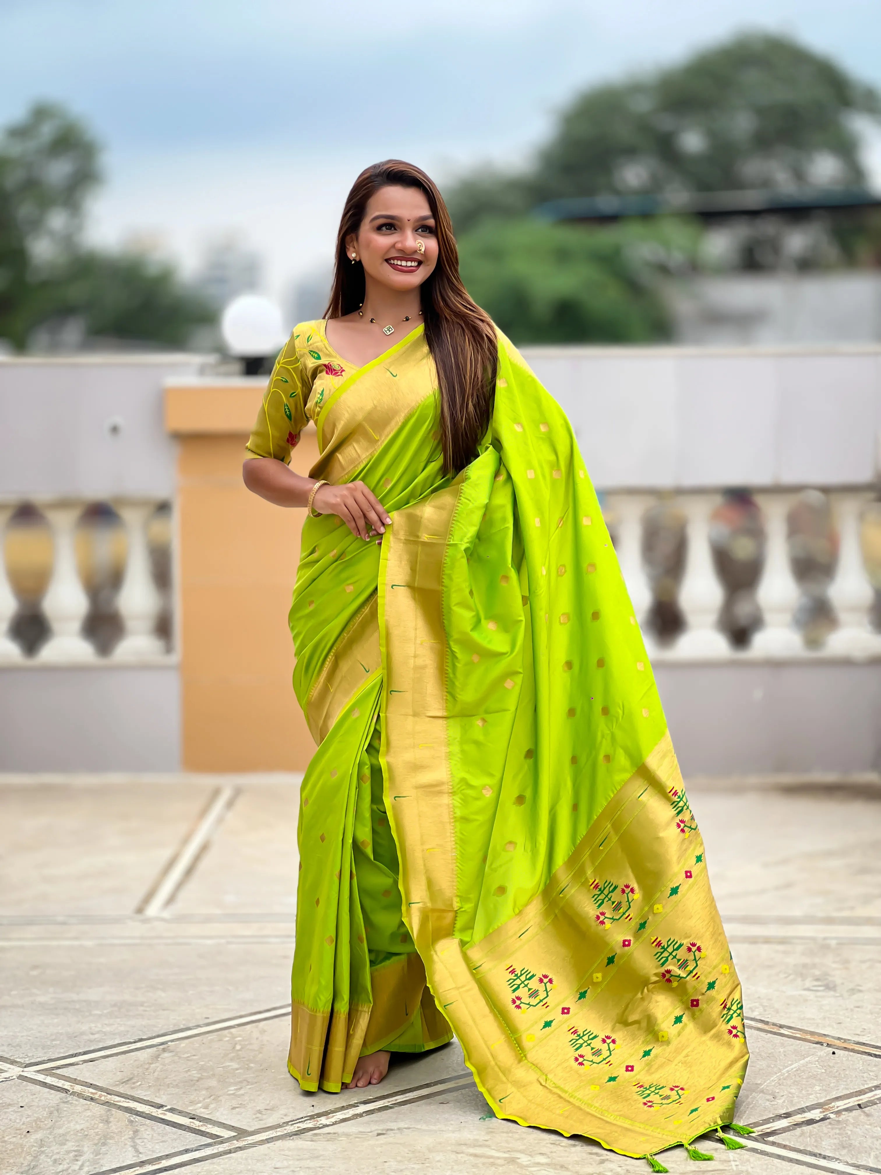 Soft Silk Designer Paithani Saree