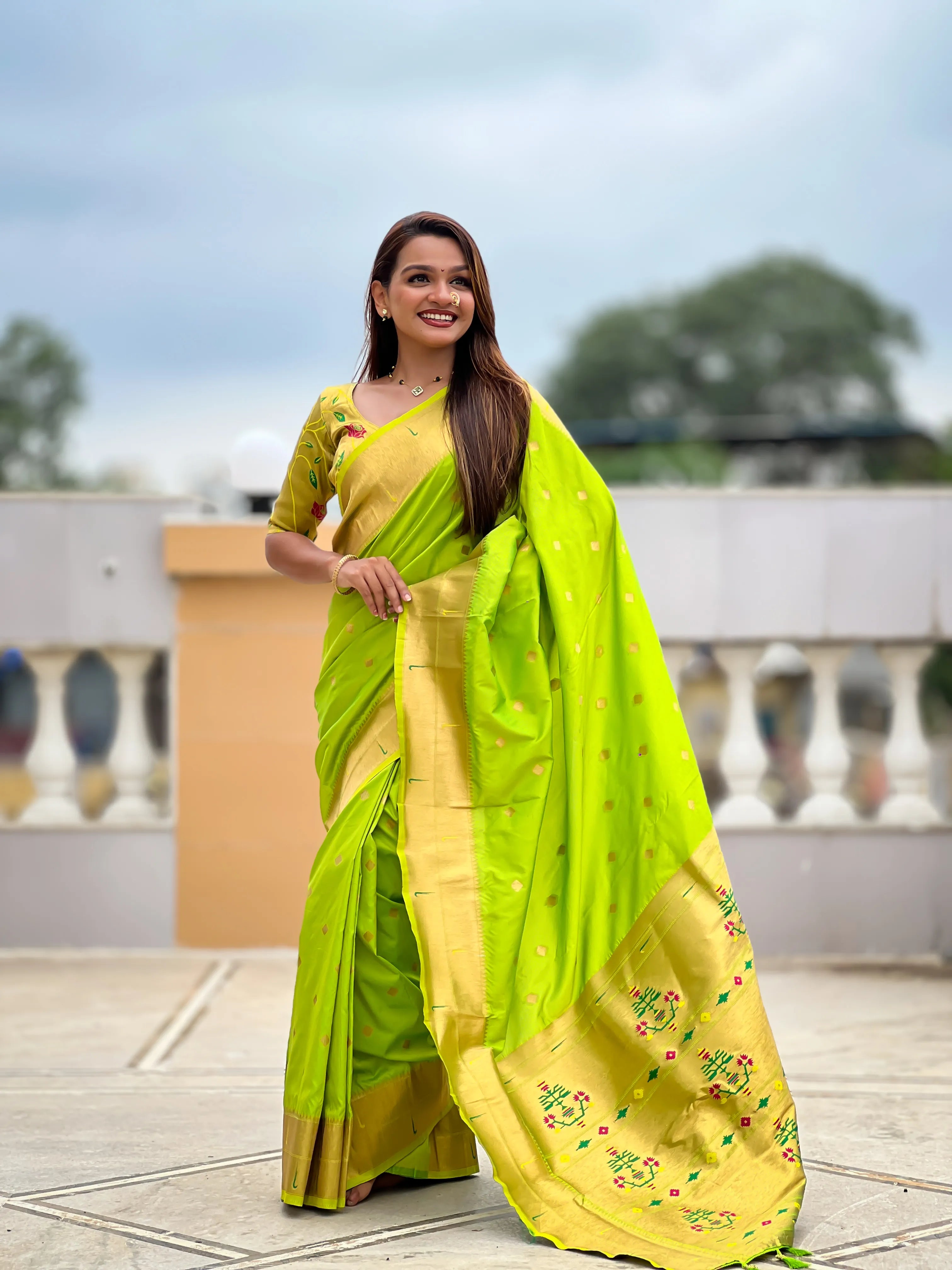 Soft Silk Designer Paithani Saree