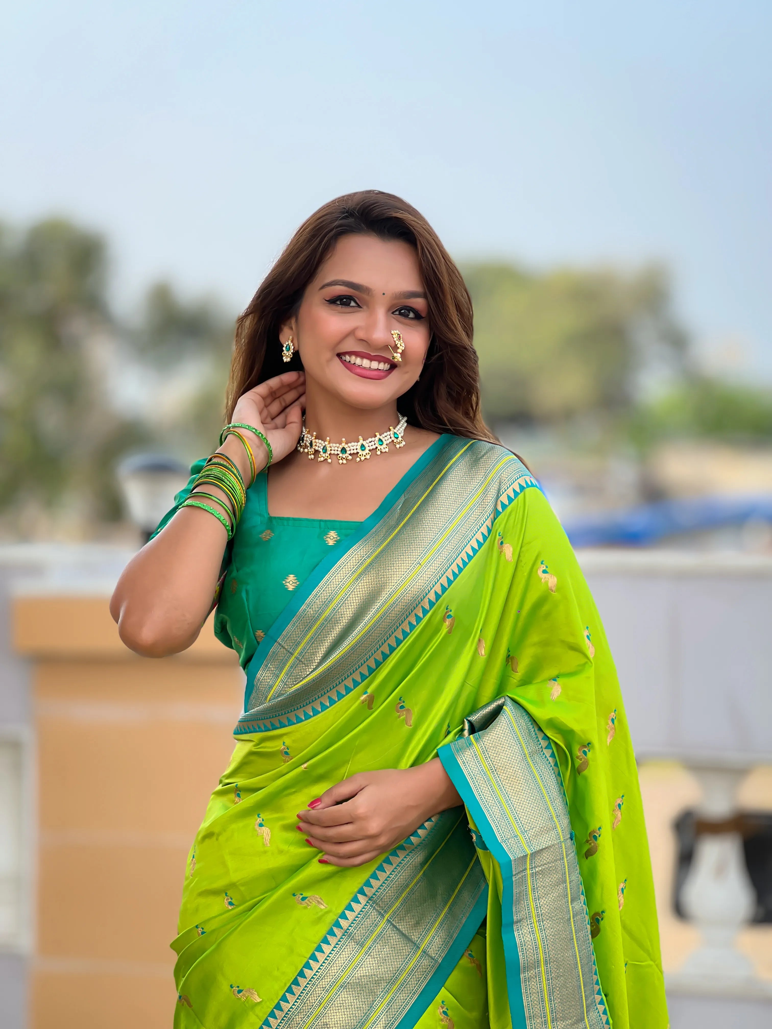 Peacock Paithani Soft Silk Saree