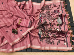 Ghicha Cotton Designer Weaving Saree
