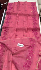 Soft Chanderi Cotton Resham Weaving & Jamdani Pallu Saree