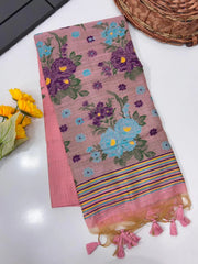 Soft Muga Cotton Jamdani Buttas Saree
