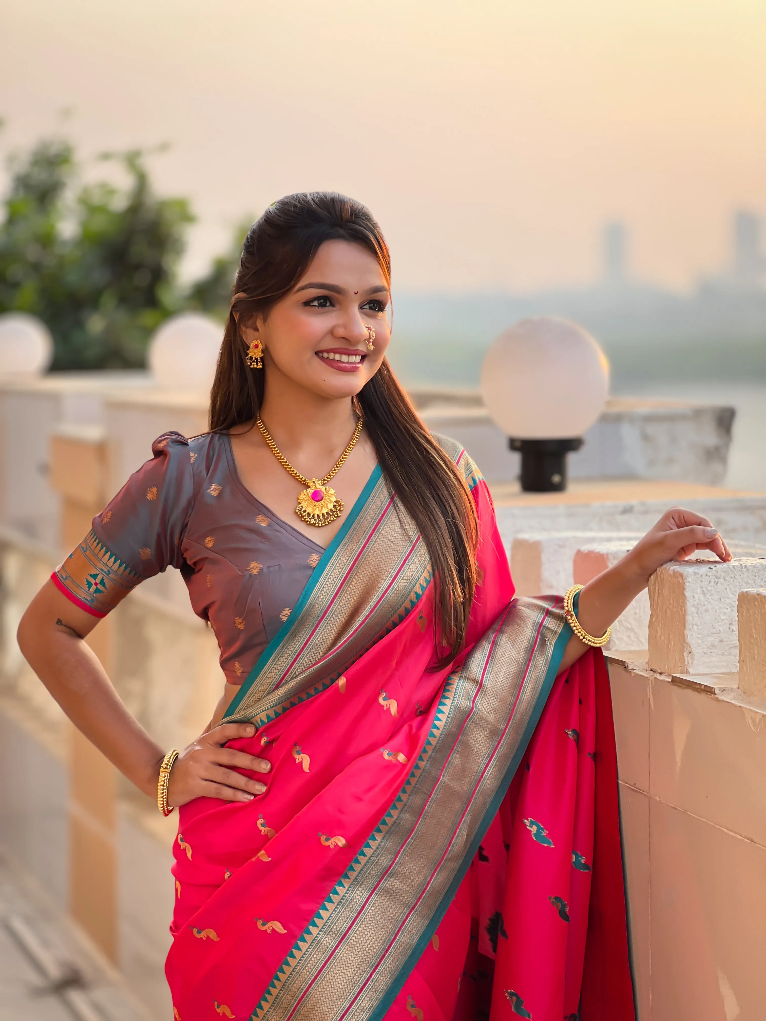 Peacock Paithani Soft Silk Saree