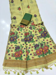 Soft Muga Cotton Jamdani Buttas Saree