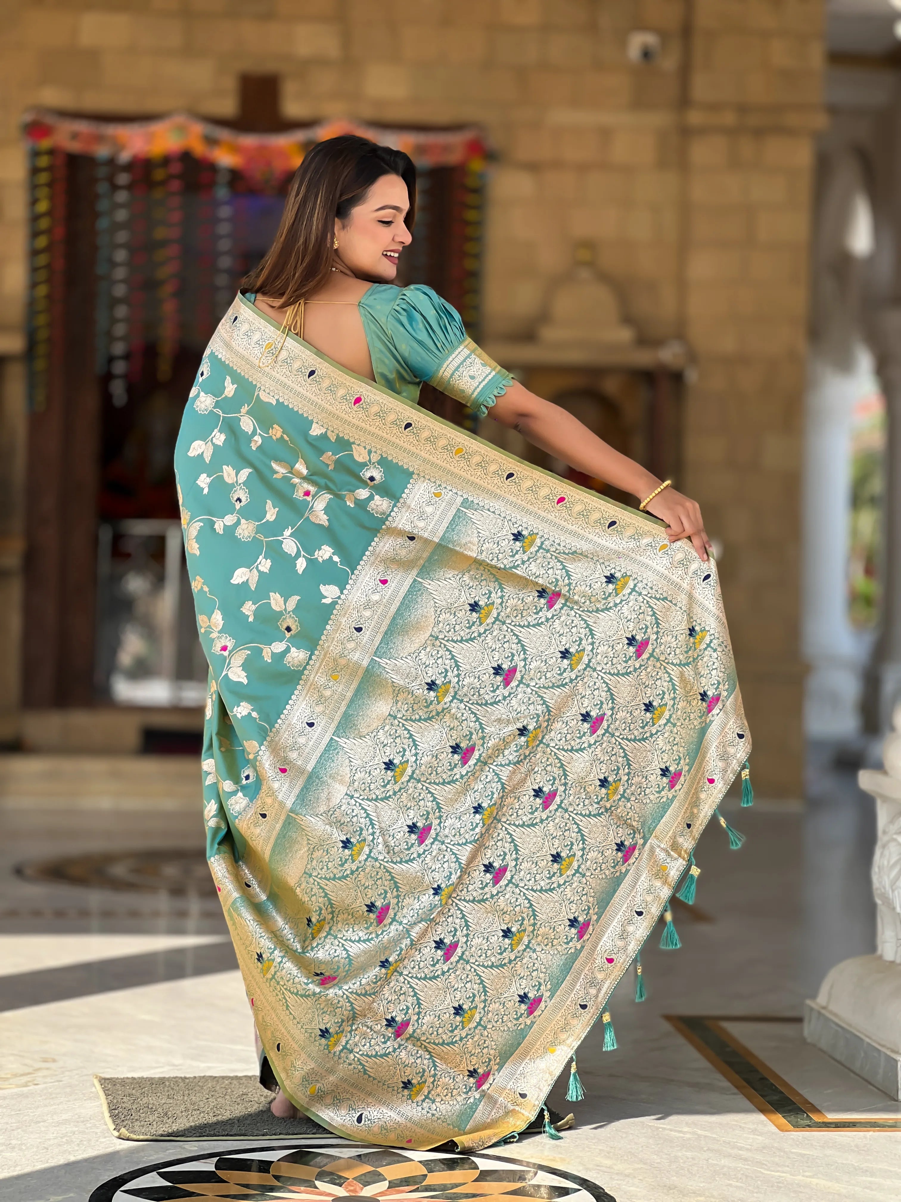 Pure Banarasi Silk Zari Woven Saree