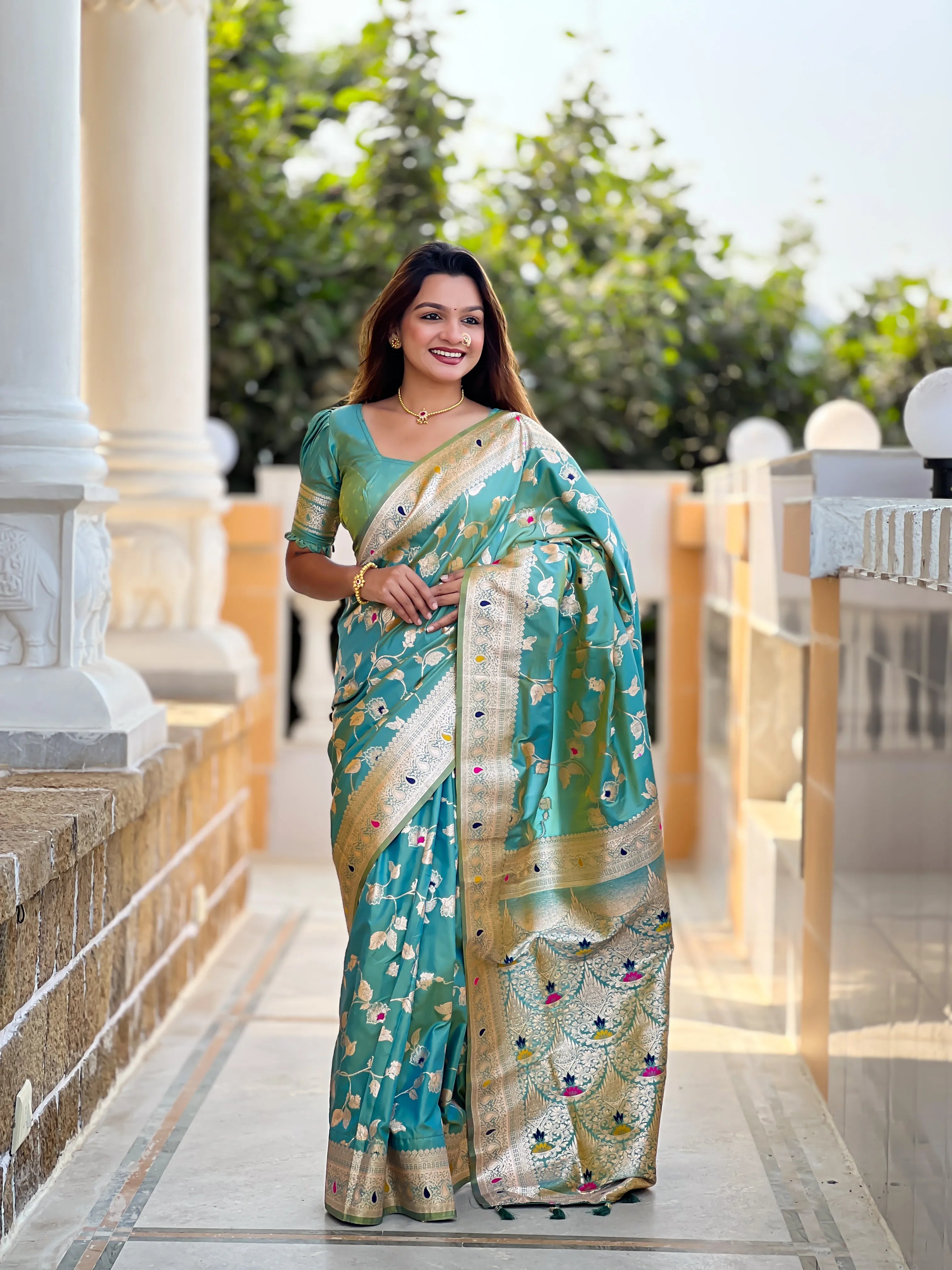 Pure Banarasi Silk Zari Woven Saree