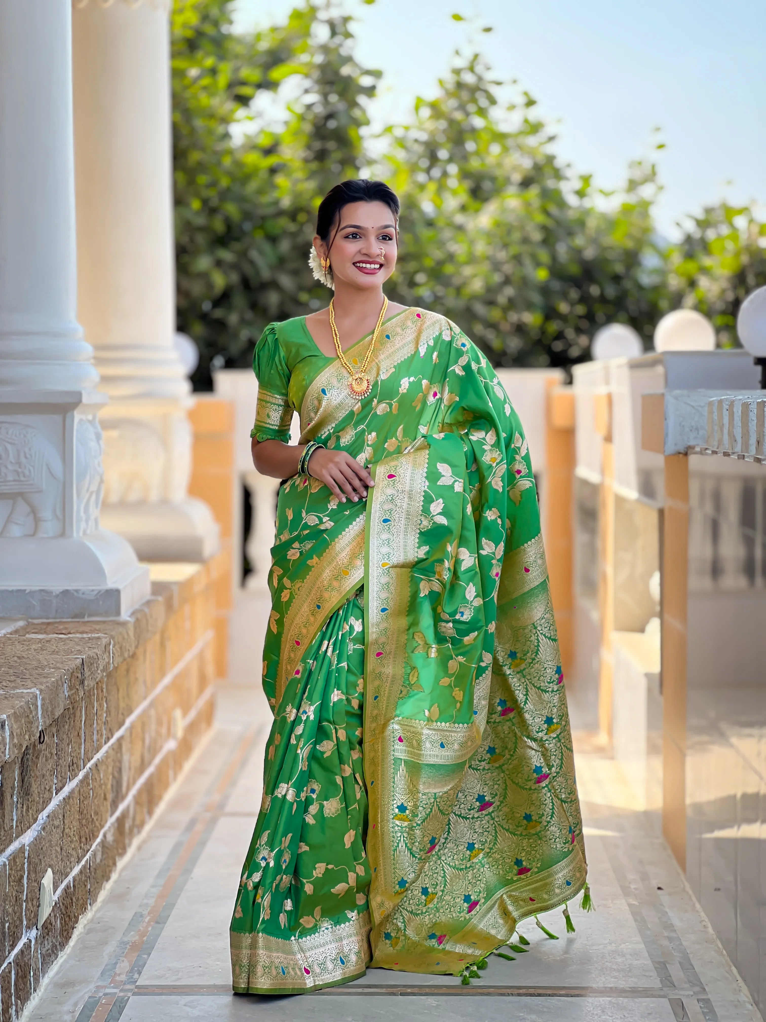 Pure Banarasi Silk Zari Woven Saree