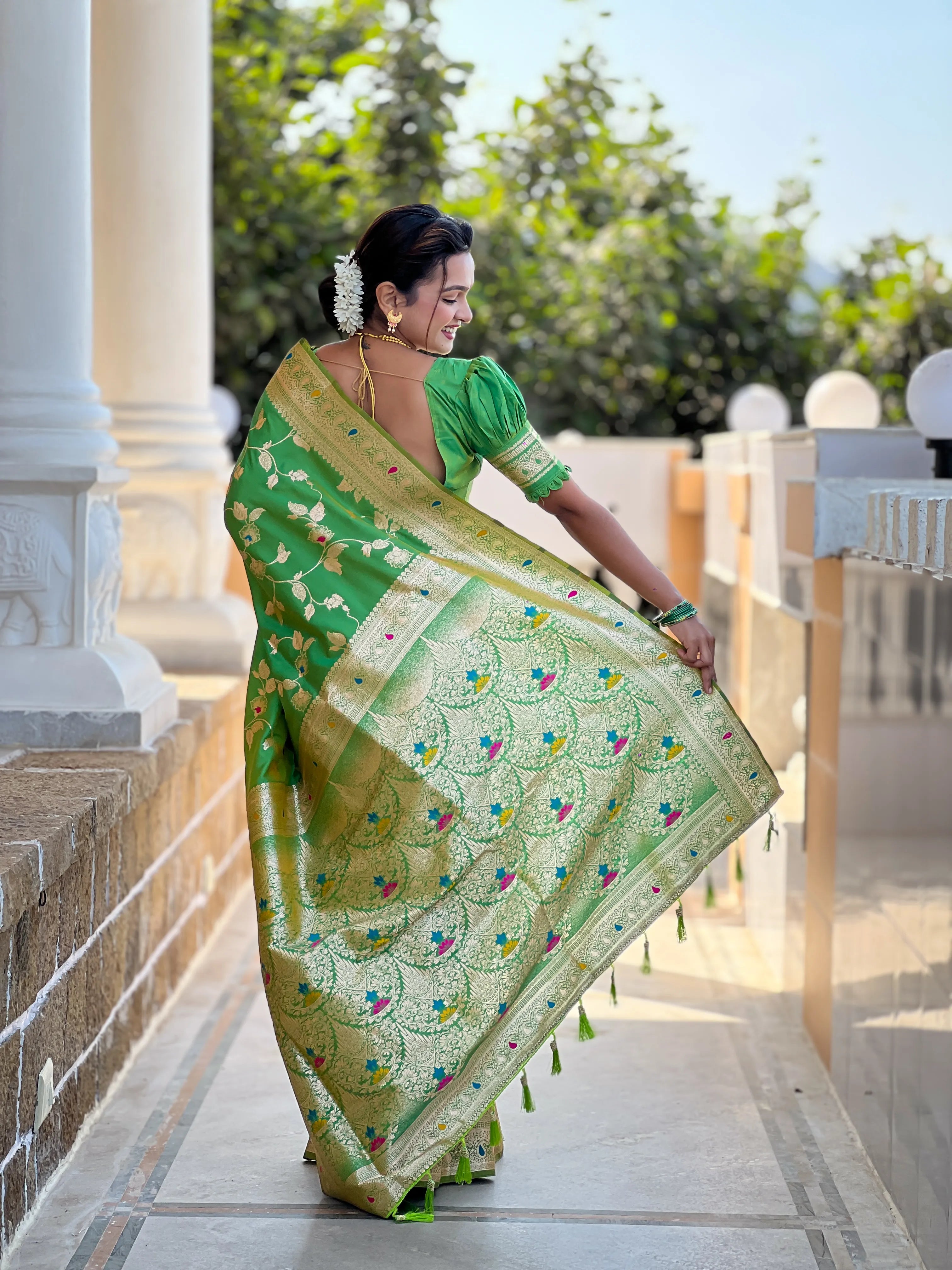 Pure Banarasi Silk Zari Woven Saree