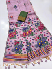 Soft Muga Cotton Jamdani Buttas Saree