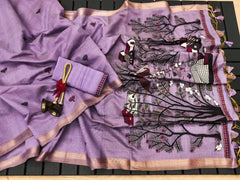 Ghicha Cotton Designer Weaving Saree
