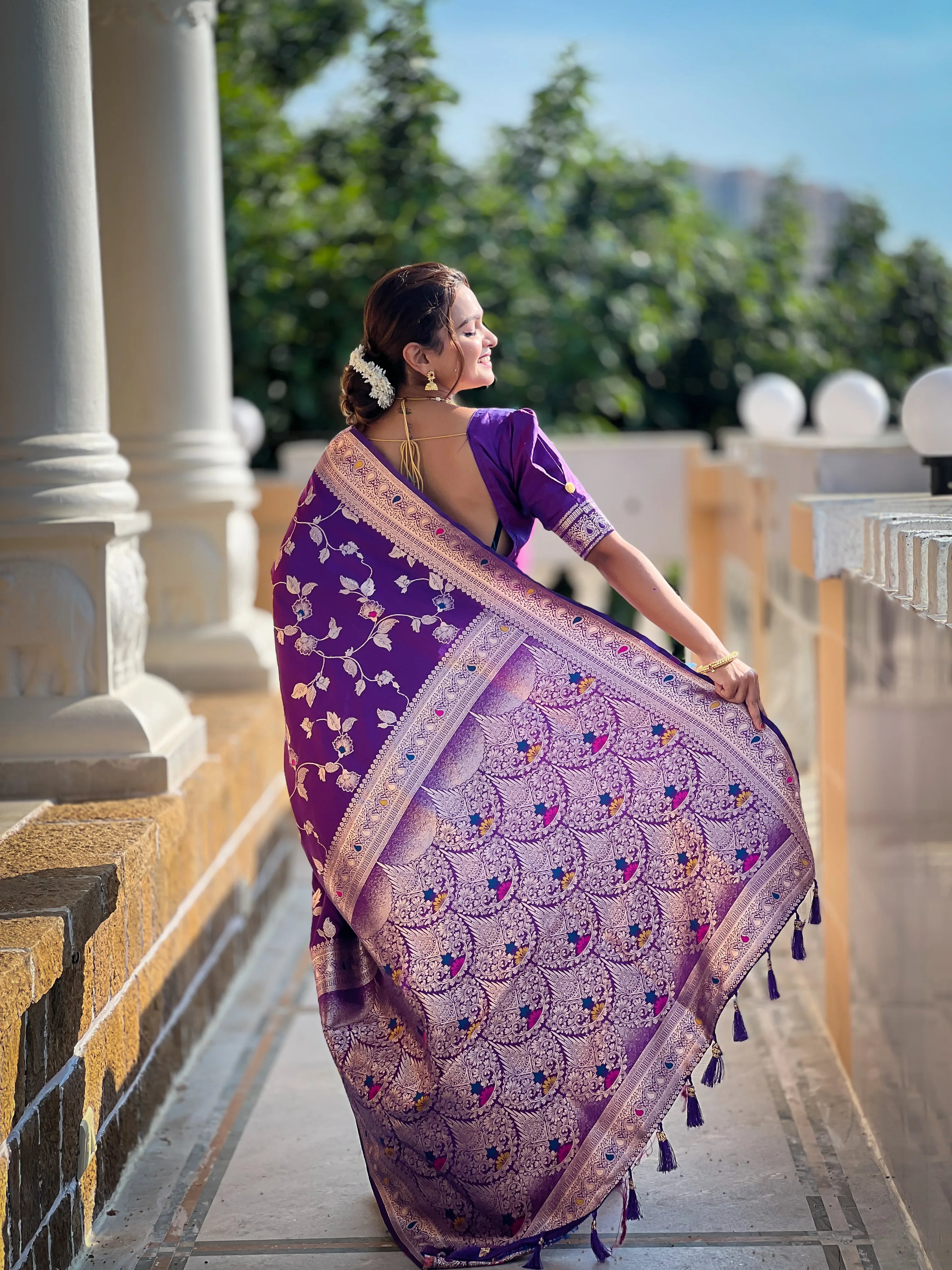 Pure Banarasi Silk Zari Woven Saree