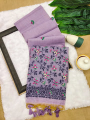 Soft Chanderi Cotton Jamdani Saree