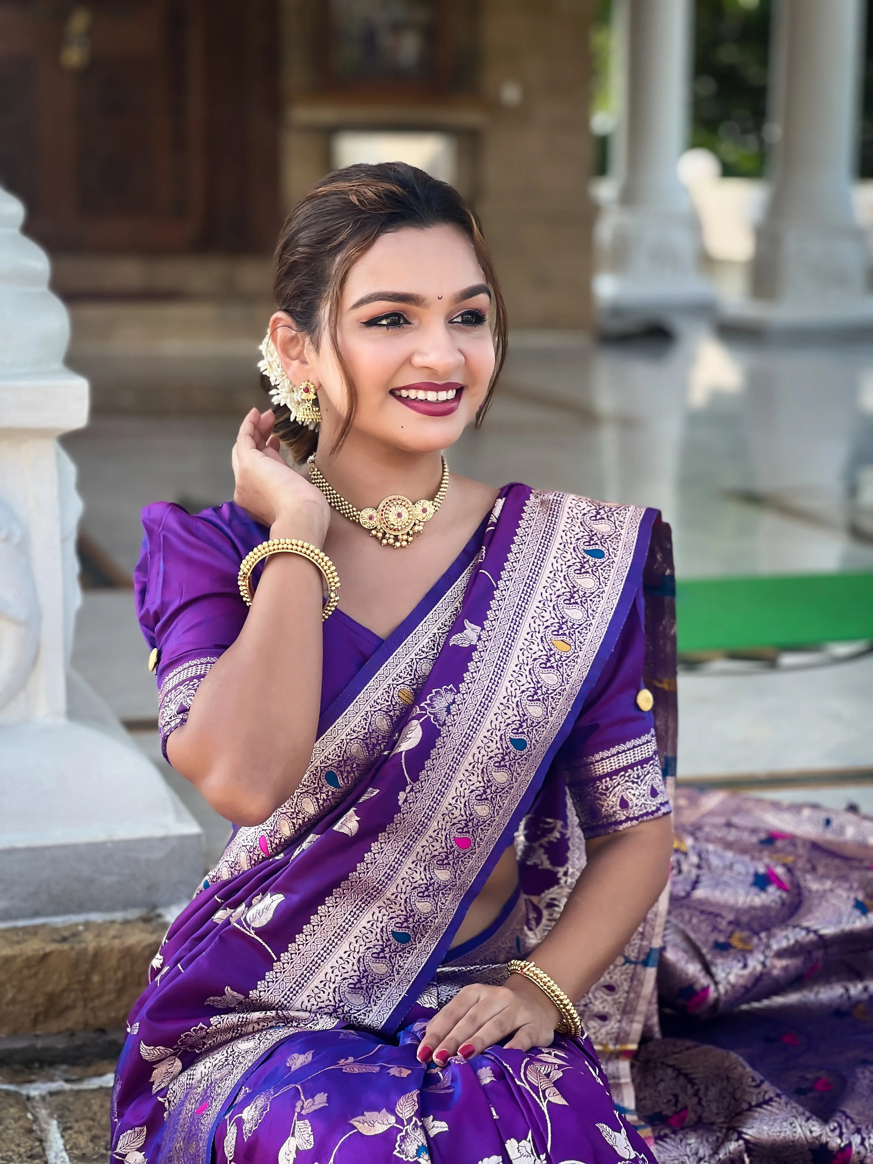Pure Banarasi Silk Zari Woven Saree