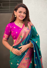 Soft Silk Swan Weaves Paithani Saree