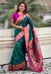 Soft Silk Swan Weaves Paithani Saree