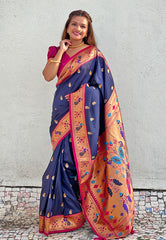 Soft Silk Swan Weaves Paithani Saree