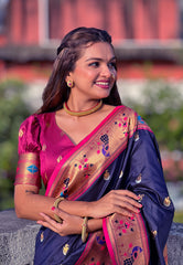 Soft Silk Swan Weaves Paithani Saree