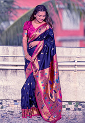 Soft Silk Swan Weaves Paithani Saree
