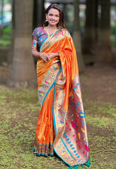 Soft Silk Swan Weaves Paithani Saree