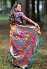 Soft Silk Swan Weaves Paithani Saree